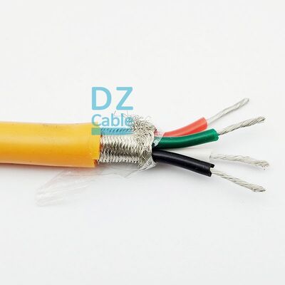 Bon prix Cable de silicone flexible à tresse à écran multicore chaleur 180 orange. En ligne